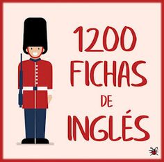 a poster with the words'1200 fichas de ingles '