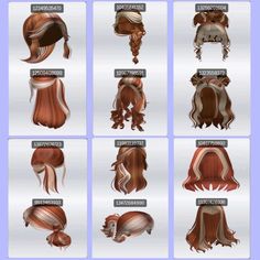 Corset Codes Berry Ave, Barry Avenue Hair Codes, Ginger Hair Codes, Brown Hair Roblox Id, Brown Hair Roblox, Roblox Hair, Two Toned Hair, Hair Codes