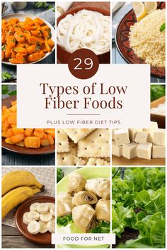 These foods all fit onto a low fiber diet and can help you to remain healthy and satisfied. #low #fiber #health Low Fiber Vegetables, Low Residue Diet Food List, Low Gi Diet, Gi Diet