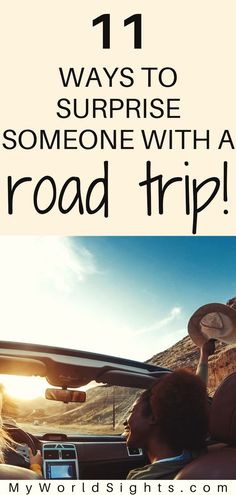 How to gift a road trip! 11 creative ways to gift a road trip surprise. Surprise road trip reveal ideas, and how to give a road trip as a gift using our road trip boarding pass templates! Surprise Road Trip Reveal, Trip Reveal Ideas, Surprise Surprise