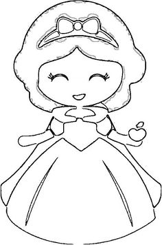 the princess in her dress coloring page