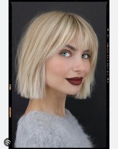 Blond Bob With Bangs Fine Hair, Short Hair Haircuts For Women With Bangs, Side Bob With Bangs, Short Fine Hair Haircuts, Fine Fringe Hairstyles, Bob With Bangs Round Face Over 40, Short Bob With A Fringe, Fine Hair Bangs Short, Blond Bob Hairstyles With Bangs