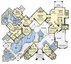 the floor plan for this house is very large and has several rooms, including one bedroom