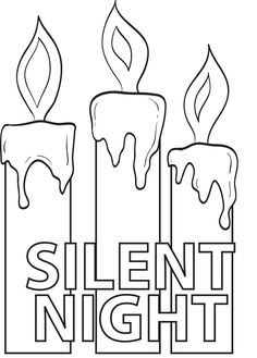 FREE Printable Silent Night Christmas Candles Coloring Page Advent Candle, Free Christmas Coloring Pages, Christmas Activity Book, Christmas Worksheets, Night Christmas, Fall Coloring Pages, Advent Candles, Christmas Activities For Kids, Preschool Christmas