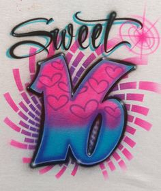 the word sweet is painted on top of a t - shirt