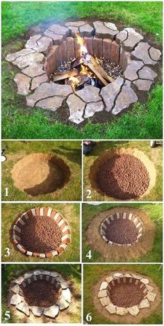 the steps to build an outdoor fire pit