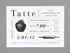 an advertisement for the tate restaurant in new york city, with images of fruits and vegetables