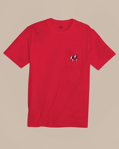 Our Gameday Embroidered T-shirt combines classic style and gameday flair. This timeless pocket tee, featuring the embroidered Georgia logo, is a must-have for any Bulldogs fan. Crafted from soft, 100% cotton, this gameday tee offers exceptional comfort and breathability. Whether you're cheering from the stands or simply showcasing your team pride, this short-sleeve t-shirt is a perfect choice. Style: 12047_UGA06 & 12048_UGA06 Embroidered Shorts, Georgia Bulldogs, Embroidered Tshirt, Pocket Tee, Classic White, Bulldog, Classic Style, Georgia, Fan