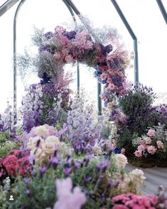 a bunch of flowers that are sitting in the grass