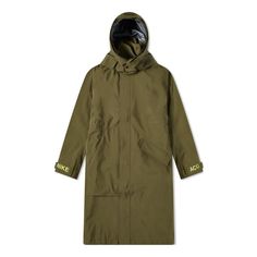 (WMNS) Nike Lab ACG Gore-Tex Jacket AR4531-395 Olive Military Style Outerwear For Streetwear, Olive Streetwear Outerwear For Fall, Military Style Olive Outerwear For Outdoor, Olive Parka For Outdoor Fall Activities, Olive Parka For Fall Outdoor Wear, Olive Parka For Outdoor Fall Use, Fall Olive Outerwear For Streetwear, Green Workwear Parka, Fall Green Hooded Sport Coat