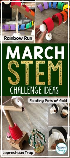 March Stem Challenges, March Stem, Stem Students, March Activities, Stem Crafts, Stem Challenge