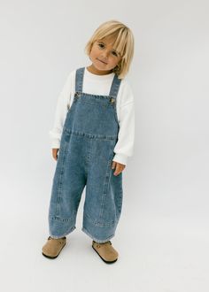 Oversized Overalls- Denim Fostered Collection, Oversized Overalls, Surfergirl Style, Overalls Denim, Baby Fits, Dyeing Process, Denim Overalls, Toddler Fashion