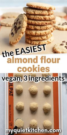 the best almond flour cookies vegan, 3 ingredients