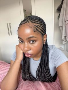 pin from @bexella_ Cornrows With Designs Black Women, Simple Fulani Braids Hairstyles Designs, 4c Cornrows, Alicia Keys Fulani Braids, Natural Hair Plaits, Cornrows Braids Natural Hair, Fulani Braids On Natural Hair, Tiny Cornrows, Fulani Braids Natural Hair