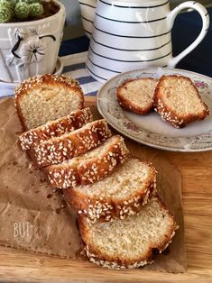 slices of sesame seed bread on a cutting board