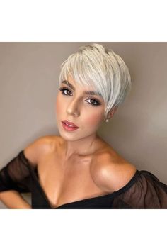 Long Asymmetrical Haircut, Short Blonde Wigs, Coloured Pixie Cut, Short Asymmetrical Haircut, Wigs For White Women, Short Pixie Wigs, Asymmetrical Bob Haircuts, Asymmetrical Haircut, Layered Short