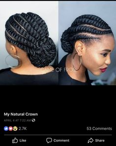 Crochet Straight Hair, Protective Styles For Natural Hair Short, Women Natural Hairstyles, Black Women Natural Hairstyles, Cornrows Braids For Black Women, Two Braid Hairstyles, Natural Braided Hairstyles