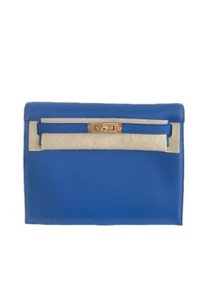 Hermès Kelly Danse Blue France Jonathan With Gold Hardware Timeless Blue Business Bag, Timeless Blue Business Bags, Blue Envelope Bag For Daily Use, Timeless Blue Rectangular Bag, Timeless Blue Rectangular Bags, Designer Blue Bag For Formal Occasions, Blue Envelope Bag For Formal Occasions, Elegant Blue Envelope Bag, Kelly Danse