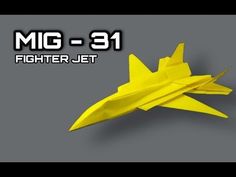 a yellow fighter jet is shown with the words,'mc - 31 fighter jet '