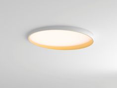 a white ceiling light in a room