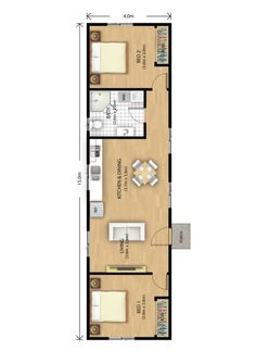 the floor plan for a small apartment