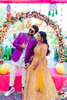 yellow wedding outfits Hyderabad Wedding, Bridesmaid Photoshoot, Bridal Squad, Color Outfits, Wedding Playlist, Telugu Wedding