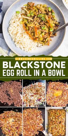 Try this quick and easy Blackstone egg roll-in-a-bowl recipe for a family-friendly dinner! If you are craving an eggroll but are short in time, this main course idea is perfect. It takes half an hour to make. Pin this now! Black Stone Meals, Easy Egg Roll Recipe, Egg Roll In A Bowl, Griddle Recipes, Egg Roll Recipes, Family Friendly Dinners, Blackstone Griddle, Summer Recipes Dinner