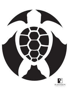 a black and white silhouette of a turtle