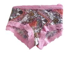 Hanky Panky Boy Shorts Panties Size Xs These Are Somewhat Sheer And Are Mainly Made Of Nylon Color Pink Multi New With Tags See Picture For Fabric Content Casual Pink Lace Bottoms, Pink Lace Bottoms For The Beach, Pink Lace Bottoms For Beach, Pink Lace Beach Bottoms, Boy Shorts, Women's Intimates, Tags, Pink, Fabric