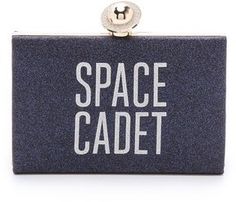 Kate Spade New York Over the Moon Jett Clutch Funky Purses, Moon Space, Space Cadet, Glitter Clutch, Gold Purse, Blue Clutch, Michael Kors Selma, Womens Designer Bags, Gold Clutch