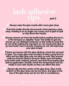 How to keep eyelash extension glue fresh Lashing Tips, Lash Extensions Glue, Lash Extensions Volume, Lash Extensions Quotes, Lash Extension Glue, Lash Tips, Lashes Volume