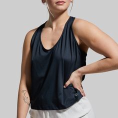 Our Slay Tank 2.0 can double as a going-out top or a tank to slay your workout in. Its light & airy design keeps you cool during sweaty workouts and its sleek look with an open back pairs well with your favorite jeans when going out to dinner. Wherever you decide to wear it, you better be ready to slay! Versatile Go-dry Racerback Activewear, Summer Activewear With Mesh Back, Casual Sports Bra With Mesh Back For Yoga, Casual Mesh Back Sports Bra For Yoga, Black Tank Top For Light Exercise With Seamless Construction, Versatile 4-way Stretch Gym Tops, Versatile Breathable Tank Top For Workout, Versatile Go-dry Tank Top For Yoga, Versatile Racerback Sports Top