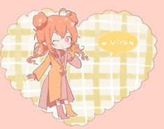 an anime character is standing in front of a speech bubble with the word virt on it