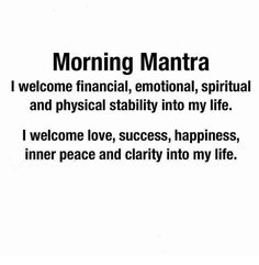 Spiritual Awakening Signs, Morning Mantra, Energy Healing Spirituality, Spiritual Manifestation, Daily Positive Affirmations, Self Love Affirmations, Positive Self Affirmations, Money Affirmations, Love Affirmations