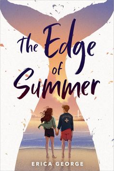 the edge of summer book cover with two girls walking towards an hour - old clock tower