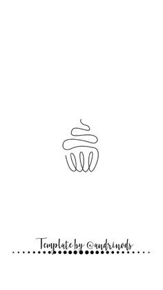 a drawing of a cupcake on a white background