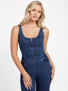 Zara Denim Corset Jumpsuit, Sale Store, Kids Sale, Handbag Shoes, Denim Jumpsuit, Mens Activewear, Pin Tucks, Accessories Store, Mens Tees