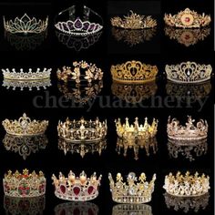 many different types of tiaras and crowns