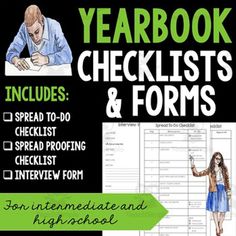 the yearbook includes checklists and forms to help students learn how to use them