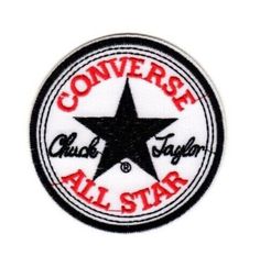 Converse All Star Chuck Taylor Hook&Loop (Velcro#) patch.  It is a 100% embroidered patch. You will receive this patch to use on your jacket, shirt, sleeve, hat, vest, bag, etc. Size: 3" Length and 3" Width (7.5 cm x 7.5 cm) Shipping : USPS Economy Shipping - Regular Letter (no tracking number) Creative Imagination, Velcro Patches, Jeans Cargo, Badge Logo, Symbol Logo, Converse Chuck Taylor All Star, Buick Logo, Sew On Patches, Converse All Star