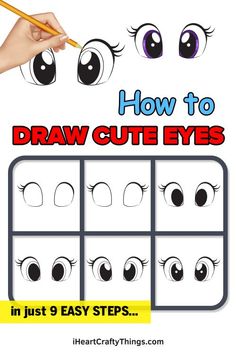 how to draw cute eyes in just 9 easy steps with pictures and instructions for beginners