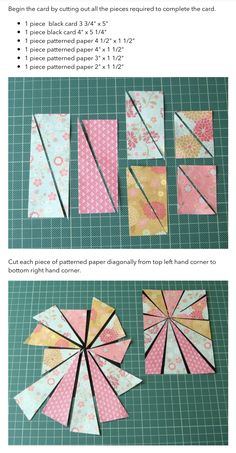 the instructions for how to make an origami fan