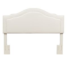 an upholstered headboard for a bed with two rails on each side and one end