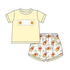 custom order tat:6-7 weeks Cute Short Sleeve Short Set For Playwear, Cute Yellow Set With Short Sleeves, Cute Yellow Sets With Short Sleeves, Cute Yellow Short Sleeve Clothing Sets, Cute Yellow Short Sleeve Sets, Cute Short Sleeve Playwear Set, Playful Yellow Short Sleeve Sets, Cute Yellow Shorts For Playwear, Yellow Short Sleeve Sets For Playwear