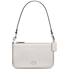 in stock Rectangular Gray Coach Shoulder Bag, White Coach Pouch Shoulder Bag, Coach Cream Pouch Shoulder Bag, Coach Shoulder Bag With Silver-tone Hardware For Daily Use, Coach Gray Shoulder Bag With Silver-tone Hardware, American Craftsman, Coach Shoulder Bag, Small Pouch, Wedge Pumps