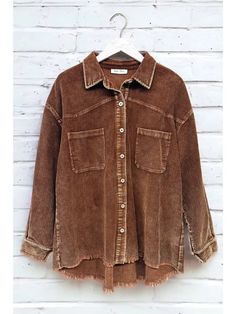 Corduroy Mineral Wash Vintage Button Down Jacket – american honey American Honey, Kimono Outerwear, Button Down Jacket, Custom Design Shirts, Women Long Sleeve Tops, Womens Tights, Joggers Womens, Vintage Button, Clothing Co