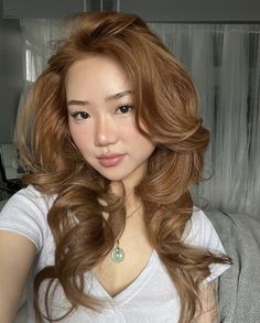 Wavy Hair, Red Hair, Hair, Red, White, Color