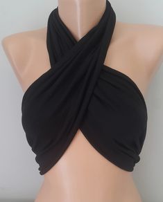 Handmade Black Wrap Top Versatile Criss Cross Crop Top Bralette Cotton Strapless Festival Yoga Top Unique Gift for Women Who Has Everything - Etsy Criss Cross Crop Top, Cross Crop Top, Top Gifts For Women, Black Wrap Top, Yoga Top, Bralette Crop Top, Black Wrap, Unique Gifts For Women, Festival Tops