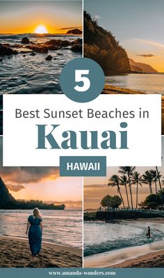 the best sunset beaches in kauai, hawaii