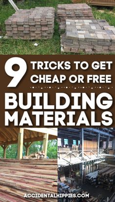 the steps to get cheap or free building materials